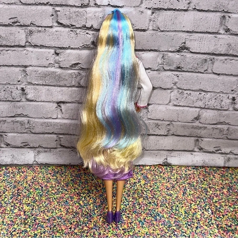 Barbie Totally Hair Fashion Doll HCM88 Long Hair Blonde Blue Purple Restyled